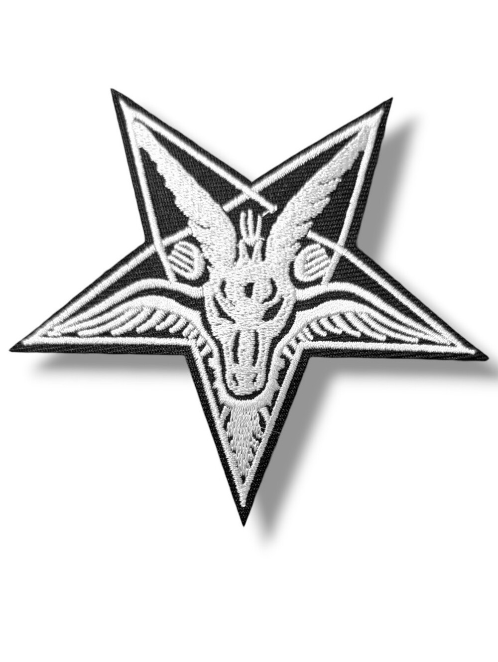 NWT Large Baphomet Pentagram Iron On Patch Biker Jacket Battle Vest